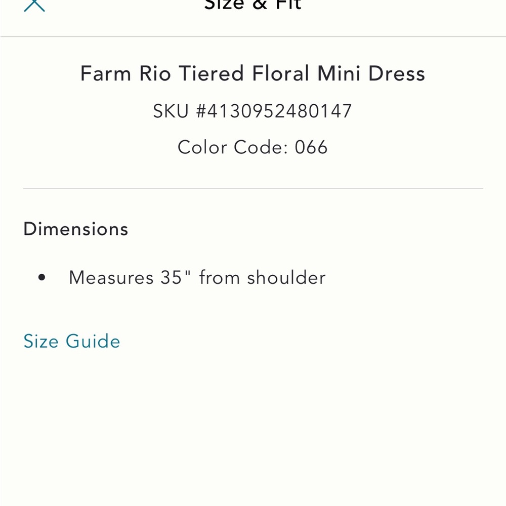 NWT FARM RIO for Anthropologie Tiered Floral Mini Dress - Picture 13 of 13